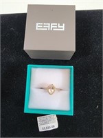 NWT Effy Ladies Gold & Diamond Ring w/Box 14K