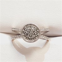 $60 Silver Marcasite & Cz Ring