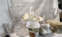 Crystal glass, white apples, tins and more