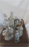 Various Glass figures, some Avon