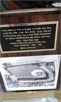 League Park plaque, vintage office equipment