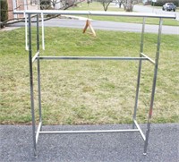 Chrome Metal Clothes Rack, Approx 4'