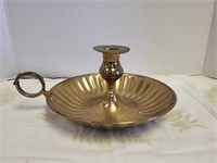 Brass candle holder 9.5"L