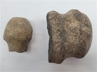 Primitive Native American Axe Or Maul Heads