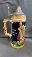 Vintage Getz West German Lidded Beer Stein. Das