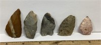 5- Medium size Arrowheads