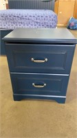 Navy Blue Two Drawer Night Stand Measures 21” x
