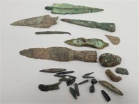 Primitive Metal Dug Spearpoints & Fragments