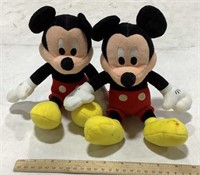 2-Mickey Mouse plushies