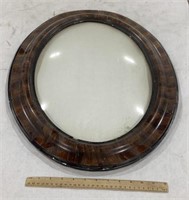Round wood picture frame