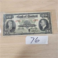 1938 Bank of Montreal $20 note
