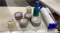 Shrink wrap and rolls of tape