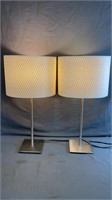 Two Decorative IKEA Table Lamps Measure 2’ Height