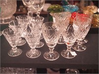 Six Waterford crystal Tramore 3" liqueur goblets;