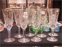 Eight Waterford crystal 7 1/4" champagne flutes