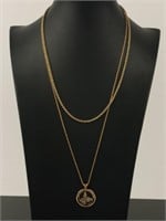 11 Grams 14Kt Gold Jewelry: Necklace & Pendant