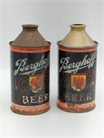 2 Vintage Berghoff Cone Top Beer Cans