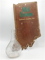 Glass George Washington Bottle, Old Crown Sign