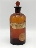 Antique Amber Fort Wayne Drugstore Bottle