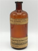 Antique Amber Ft. Wayne Drug Co. Bottle