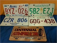 License plates of Canadian provinces and more