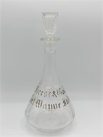 Fort Wayne, Indiana Freese & Gale Decanter