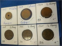 1940's coins from Great Britain and more