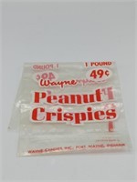 1964 Wayne Peanut Crispies Bag