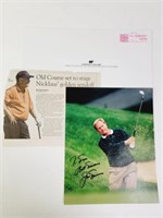 Autographed Jack Nicklaus 8 x 10 Photo