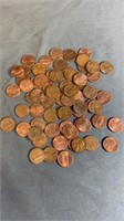 Assortment of American Pennies Various Years