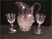 Pair of 5 1/2" high Libbey Old Crow