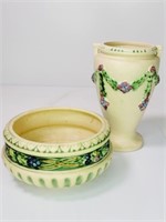 2 Roseville Pottery Pattern: Rose, Corinthian