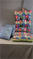 Colourful Chair Cushion plus Throw Pillows