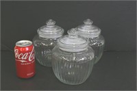 Set of 3 Glass Canisters