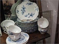 22 pieces Blue Dresden snack set and more