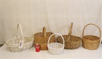 Lot of 5 Miscellaneous Baskets
