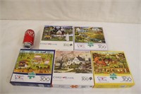 Set of Five 300 Piece Jigsaw Puzzles