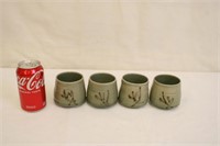 4 Vintage 3" Oriental Style Mugs #1