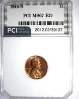 1946-S Cent PCI MS-67 RD LISTS FOR $250