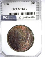 1886 Morgan PCI MS-64+ Incredible Color