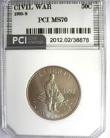 1995-S Civil War 50c PCI MS-70 Lists For $100