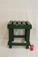 Green Wooden Slatted Stand ~ 16" x 18" x 20"