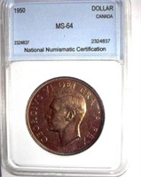 1950 Dollar NNC MS-64 Canada