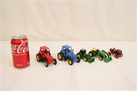 Lot of 5 Miscellaneous Toy Tractors
