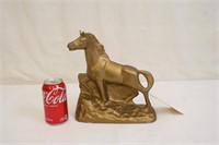 Gold Ceramic Horse ~ 10" x 9"