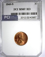1948-S Cent PCI MS-67 RD LISTS FOR $140