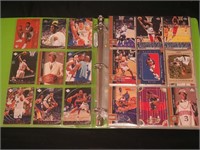 Binder of basketball cards including 1996-97