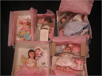 Five Madame Alexander 8" dolls in boxes: