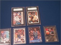 Six Kevin Garnett rookie basketball cards, two