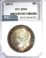 1881-S Morgan PCI MS-65 Amazing Toning